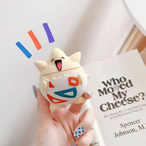 Funda para AirPods 1/2 con Diseño de Pokémon Togepi - Silicona Suave, Antideslizante | Estilo Dulce y Duradero