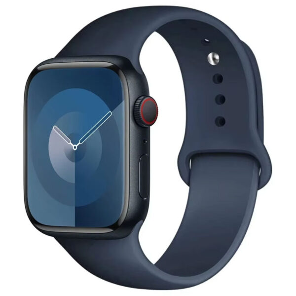 Correa de Silicona Azul Navy para Apple Watch 42/44mm ⌚✨ Talla S-M