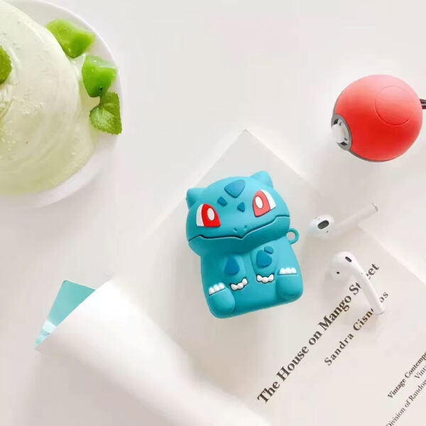 Funda para AirPods 1/2 con Diseño de Pokémon Bulbasaur - Silicona Protectora, Antideslizante | Estilo Fresco y Duradero