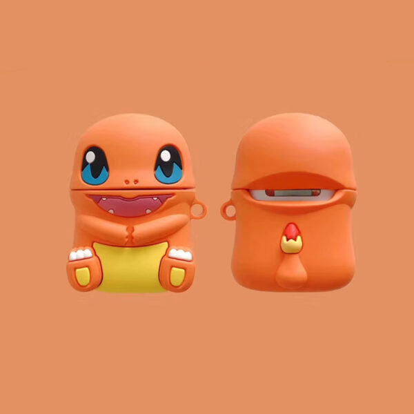 Funda para AirPods 1/2 con Diseño de Pokémon Charmander - Silicona Protectora, Antideslizante | Estilo Vibrante y Duradero