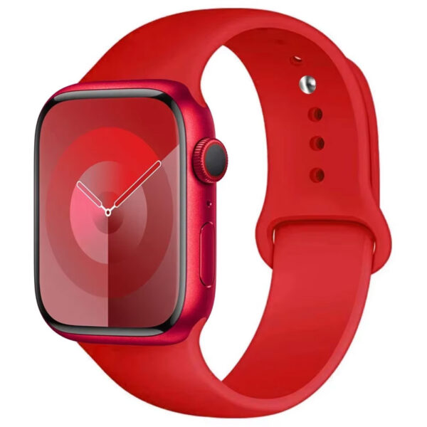 Correa de Silicona Roja para Apple Watch 42/44 mm ⌚Talla S-M